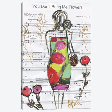 You Don't Bring Me Flowers Canvas Print #BBN427} by Brenda Bush Canvas Artwork