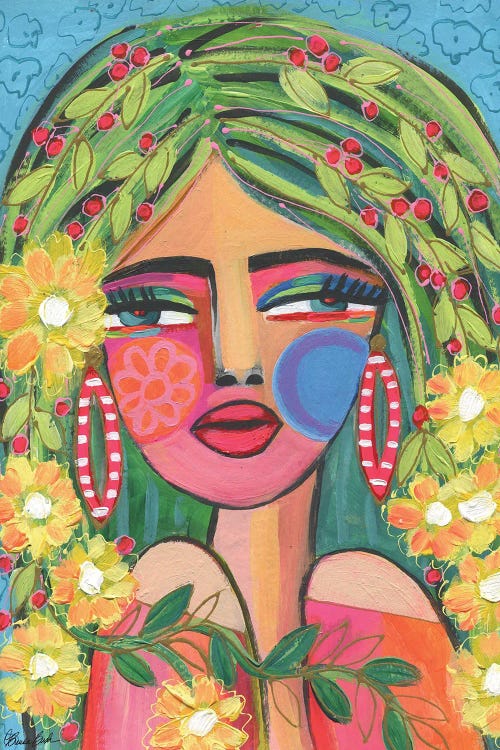 Lady Godiva Flower Child by Brenda Bush wall art