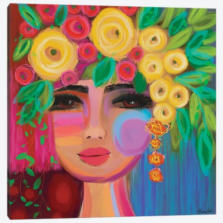 She Is Herself Canvas Print #BBN439} by Brenda Bush Canvas Artwork