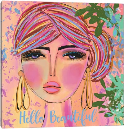 Hello Beautiful Canvas Art Print - Brenda Bush
