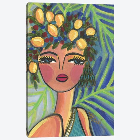 The Queen Of Limoncello Canvas Print #BBN447} by Brenda Bush Canvas Artwork