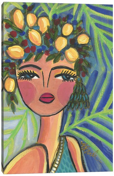 The Queen Of Limoncello Canvas Art Print - Brenda Bush