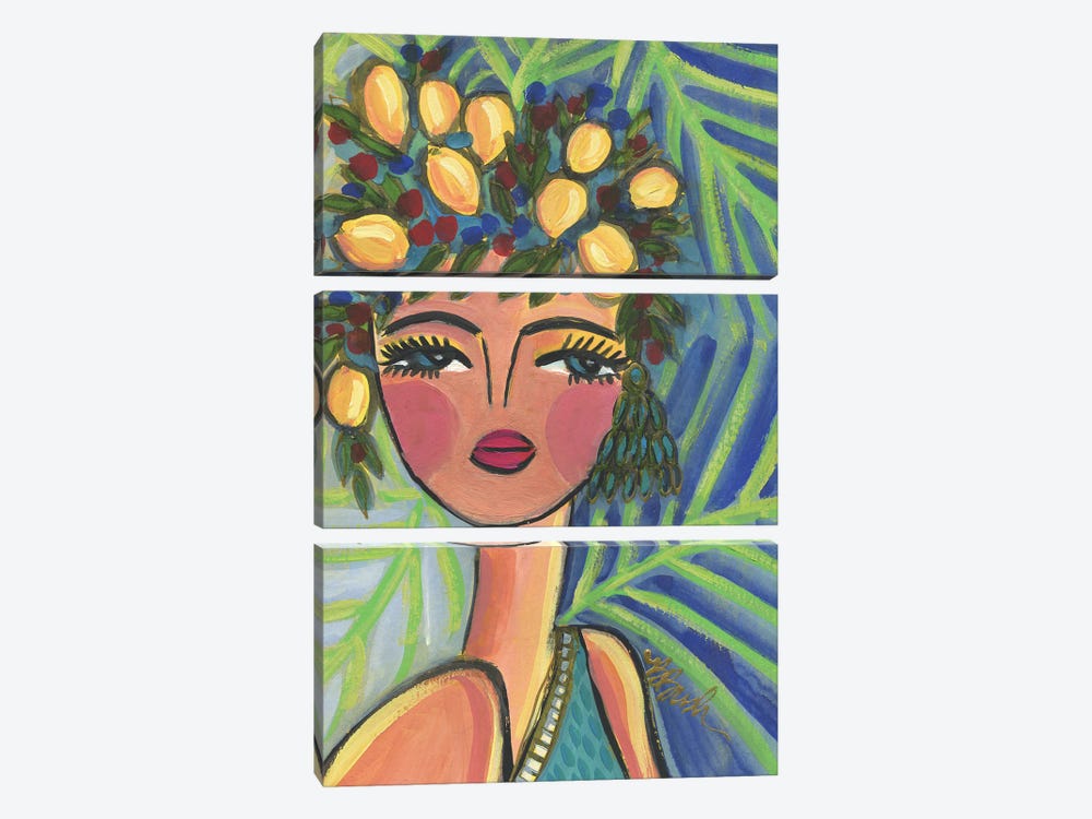 The Queen Of Limoncello by Brenda Bush 3-piece Canvas Art