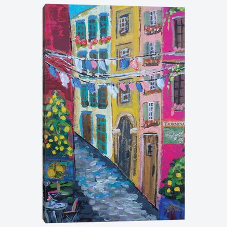 The Streets Of Sicily Canvas Print #BBN465} by Brenda Bush Canvas Wall Art