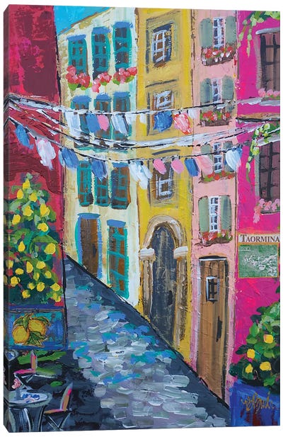 The Streets Of Sicily Canvas Art Print - Brenda Bush