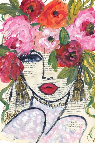 Floral Portraits: It's Always A Party In Paris by Brenda Bush