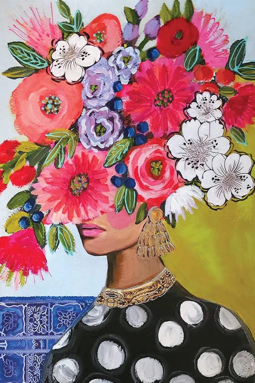 Polka Dot Dress by Brenda Bush wall art