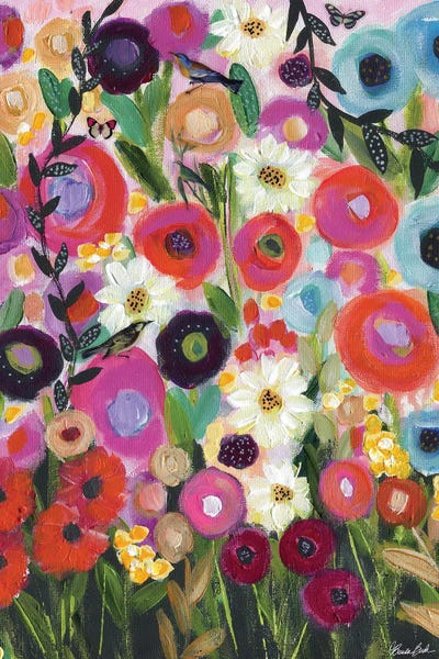 Blissful Garden by Brenda Bush framed canvas print