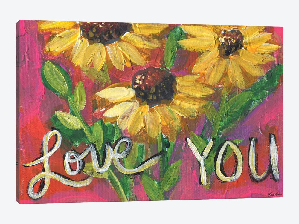 Love You by Brenda Bush 1-piece Canvas Print