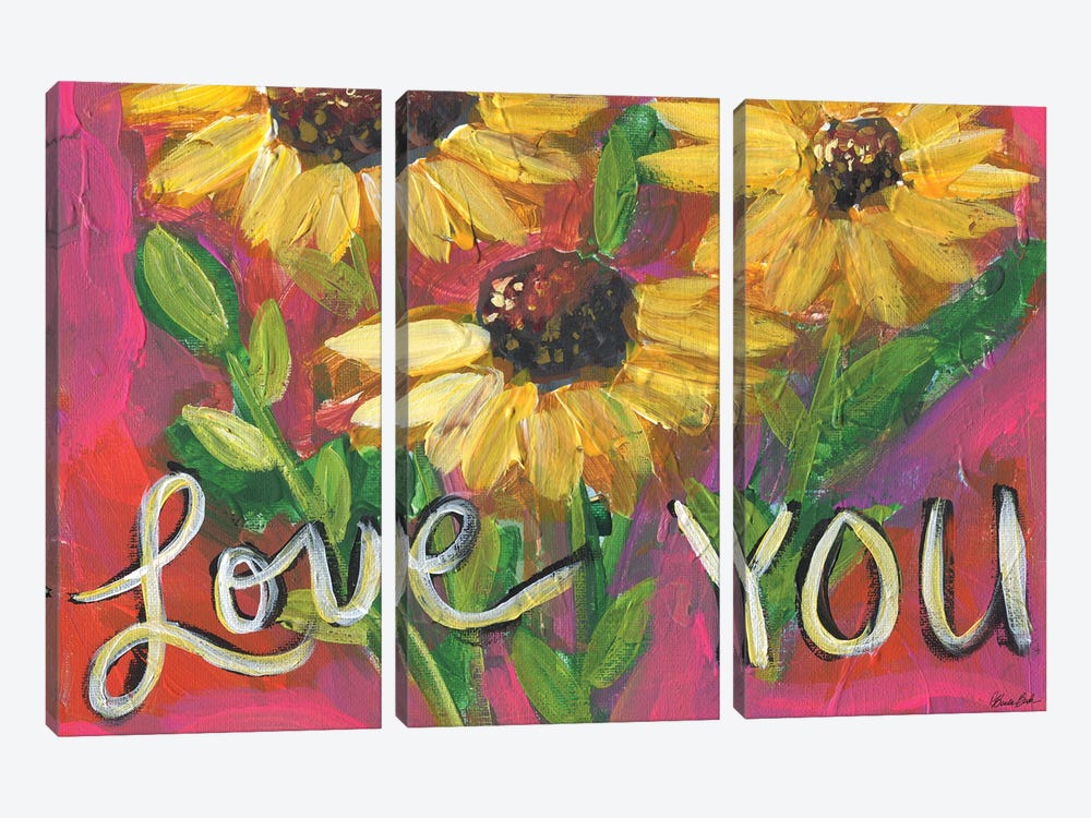 Love You by Brenda Bush 3-piece Canvas Print