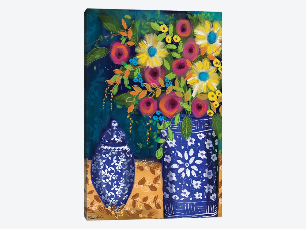 Blue Vases by Brenda Bush 1-piece Art Print