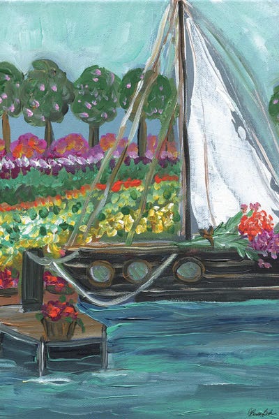 Stopping For Flowers by Brenda Bush multi panel art