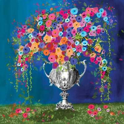 Sunday's Flowers by Brenda Bush framed canvas print