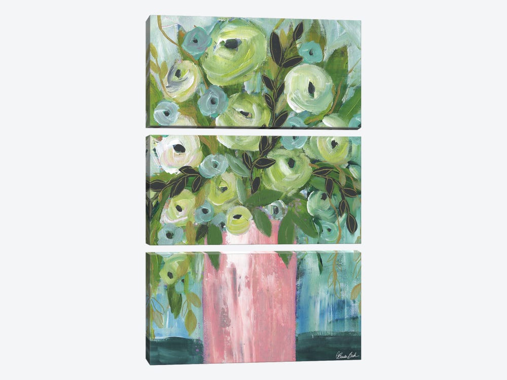 The Blush Vase by Brenda Bush 3-piece Canvas Wall Art