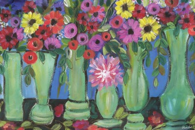 The Green Glass Collection by Brenda Bush multi panel art