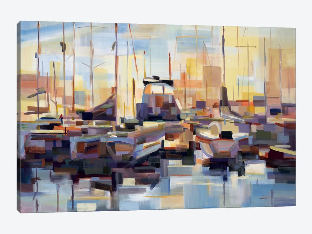 Boats by Brooke Borcherding 1-piece Canvas Artwork