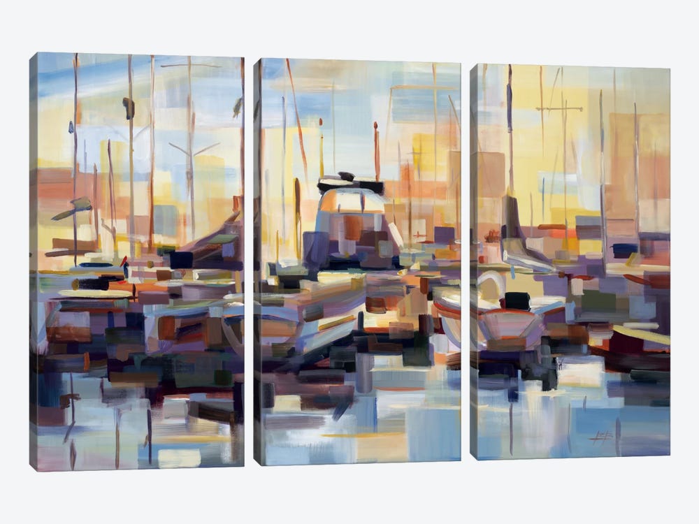Boats by Brooke Borcherding 3-piece Canvas Artwork