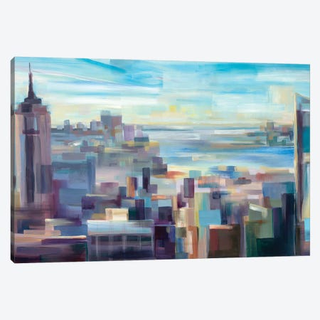 New York Skyline  Canvas Print #BBO20} by Brooke Borcherding Art Print