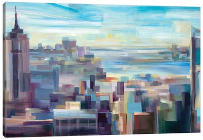 New York Skyline  Canvas Art Print - New York City Skylines