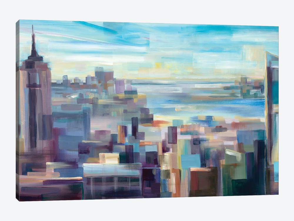 New York Skyline  by Brooke Borcherding 1-piece Canvas Art