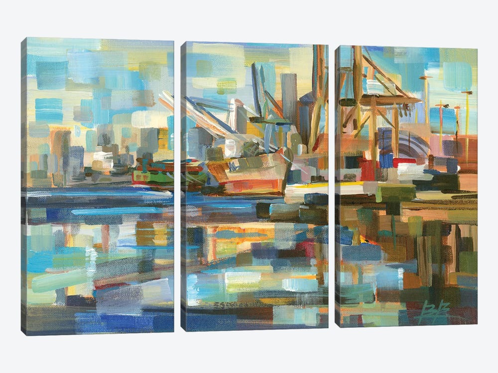 Port of Seattle by Brooke Borcherding 3-piece Art Print