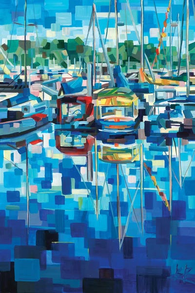 Kids Nautical Art: Untitled (Boats) by Brooke Borcherding