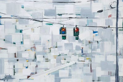 Stop On White by Brooke Borcherding framed wall art