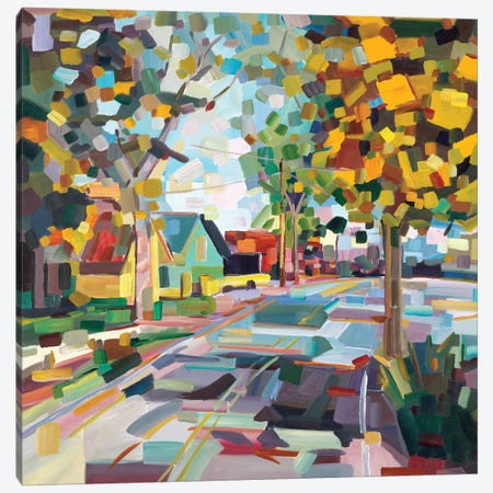Fall Neighborhood Canvas Print #BBO4} by Brooke Borcherding Canvas Art