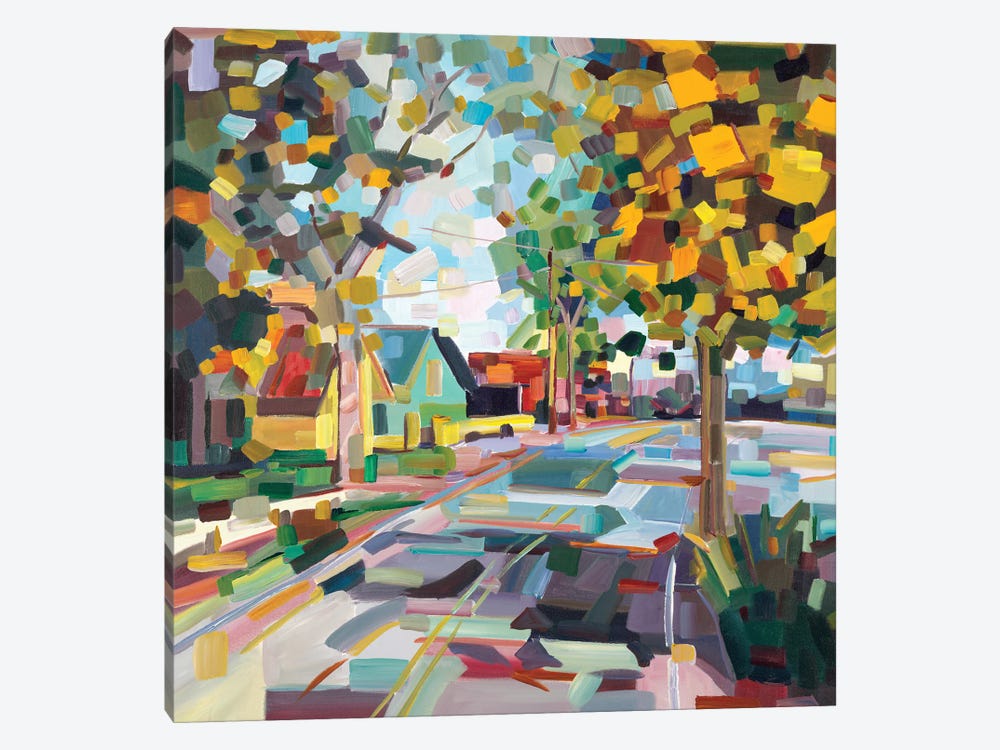Fall Neighborhood by Brooke Borcherding 1-piece Canvas Print