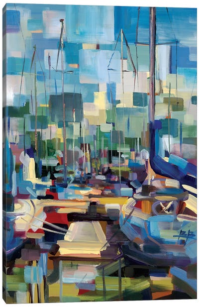 Morning Boats Canvas Art Print