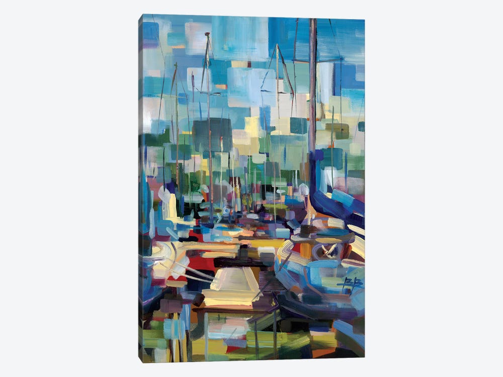 Morning Boats by Brooke Borcherding 1-piece Canvas Art
