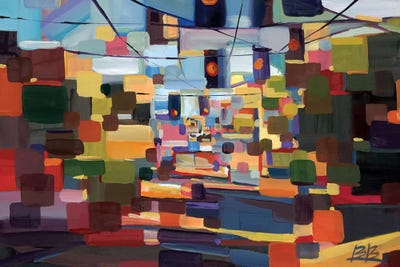 Morning Red on Madison  by Brooke Borcherding framed wall art