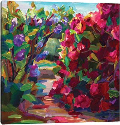 Lilacs & Rhodies Canvas Art Print