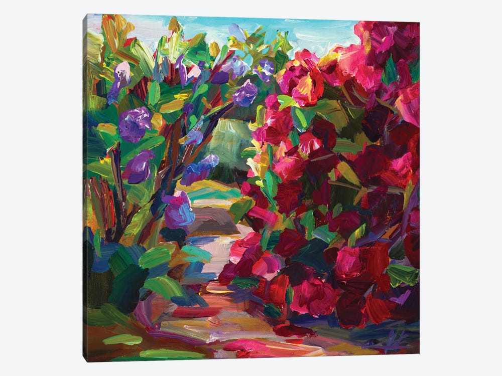 Lilacs & Rhodies by Brooke Borcherding 1-piece Canvas Artwork