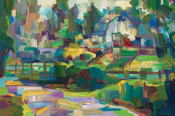 Brooke Borcherding: White Barn by Brooke Borcherding