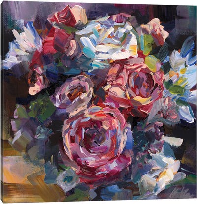 Look Who Caught The Bouquet Canvas Art Print
