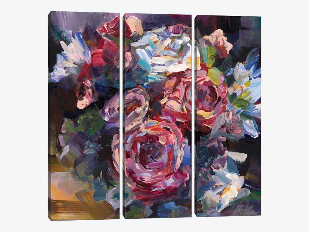 Look Who Caught The Bouquet by Brooke Borcherding 3-piece Canvas Wall Art