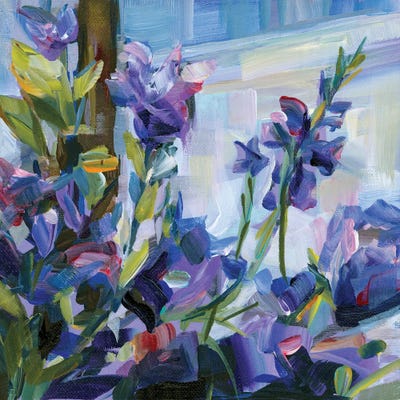 Purple Stars by Brooke Borcherding framed wall art