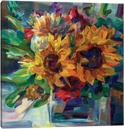 Sun In The Home Canvas Art Print - Floral Close-Up Art