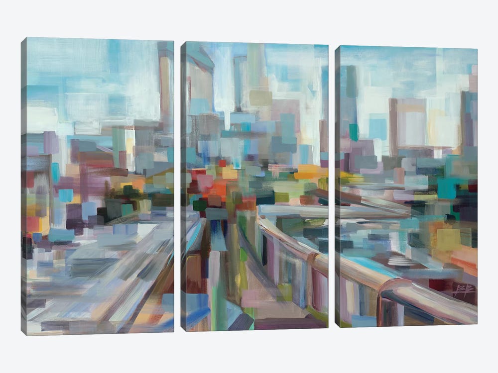 Afternoon Over the Highway by Brooke Borcherding 3-piece Canvas Wall Art