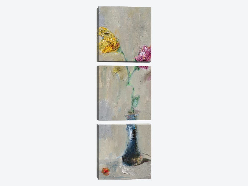 2 Flowers 1 Vase by Bradford Brenner 3-piece Canvas Print