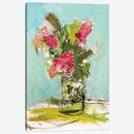 Turquoise Lilly Canvas Print #BBR52} by Bradford Brenner Art Print