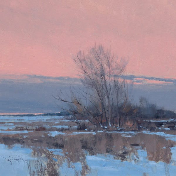 Plein Air Paintings: Day Break Near Menomonie by Ben Bauer