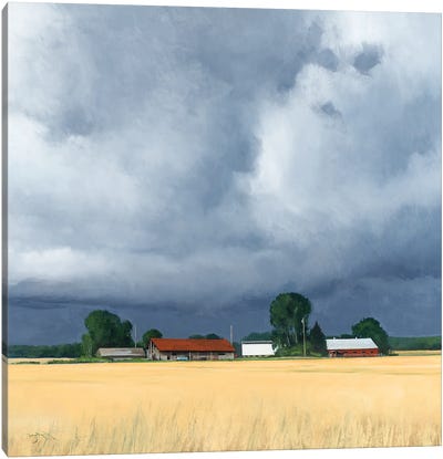 Door County Wheat And Weather Canvas Art Print - Ben Bauer