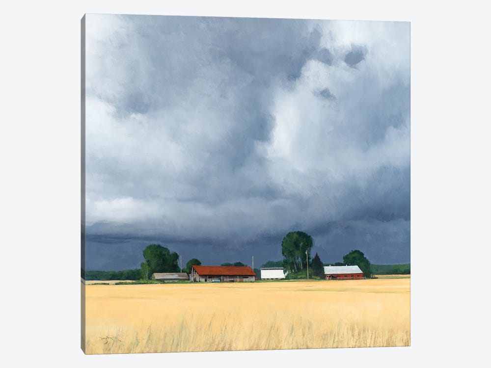 Door County Wheat And Weather by Ben Bauer 1-piece Canvas Wall Art