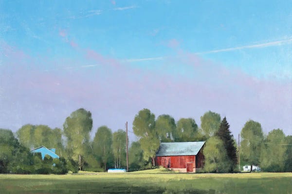 Ben Bauer: Early Morning Fog Burn Lake Elmo Farm by Ben Bauer