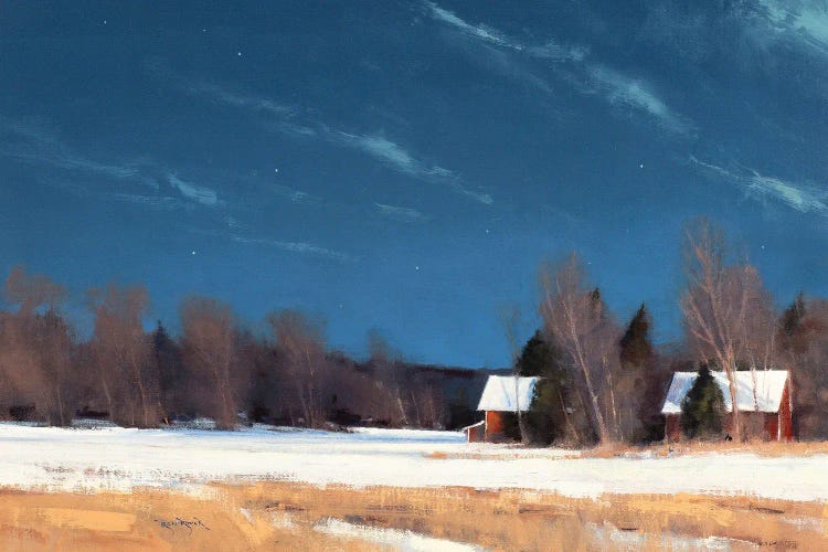 Grant Township Farm By Moonlight