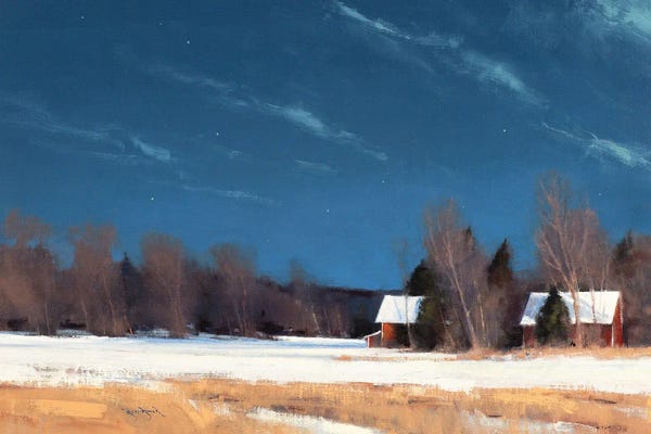 Grant Township Farm By Moonlight