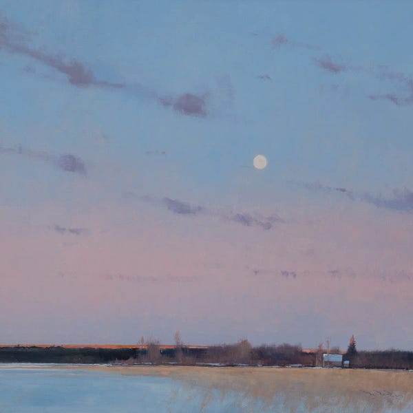 Infinite Landscapes: Last Light With Moonrise Over Spring Valley WI by Ben Bauer