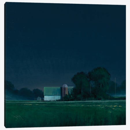Moon Fog Canvas Print #BBU35} by Ben Bauer Art Print